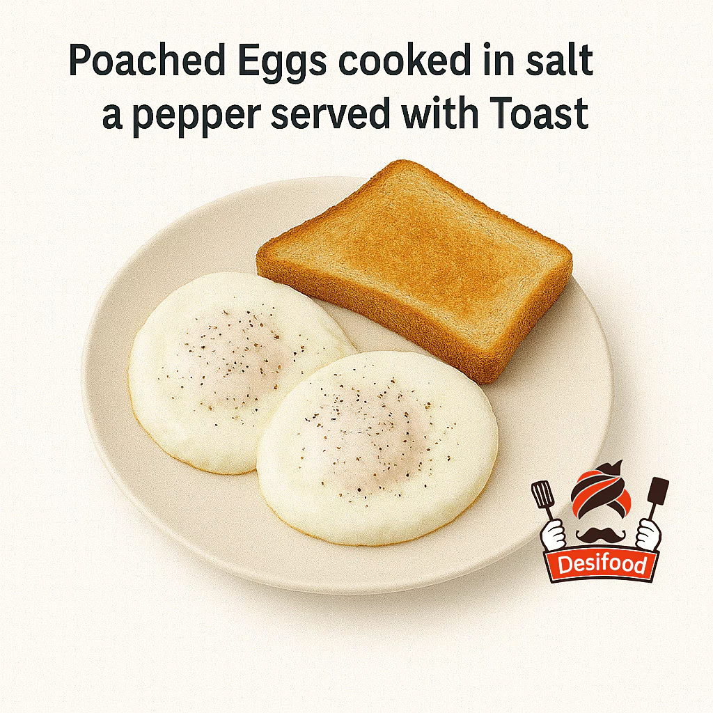 Poached Eggs cooked in salt