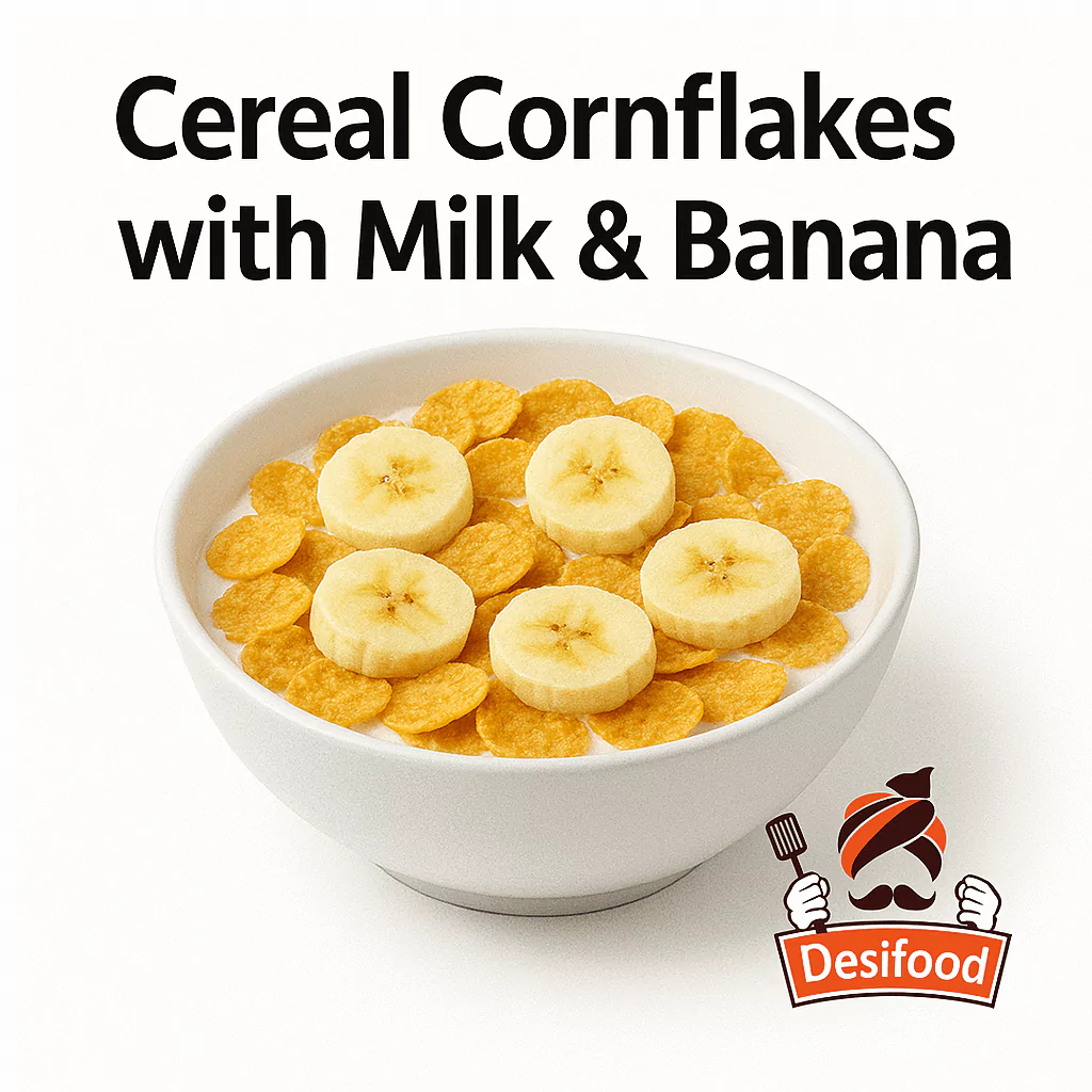 Cereal Cornflakes with Milk & Banana