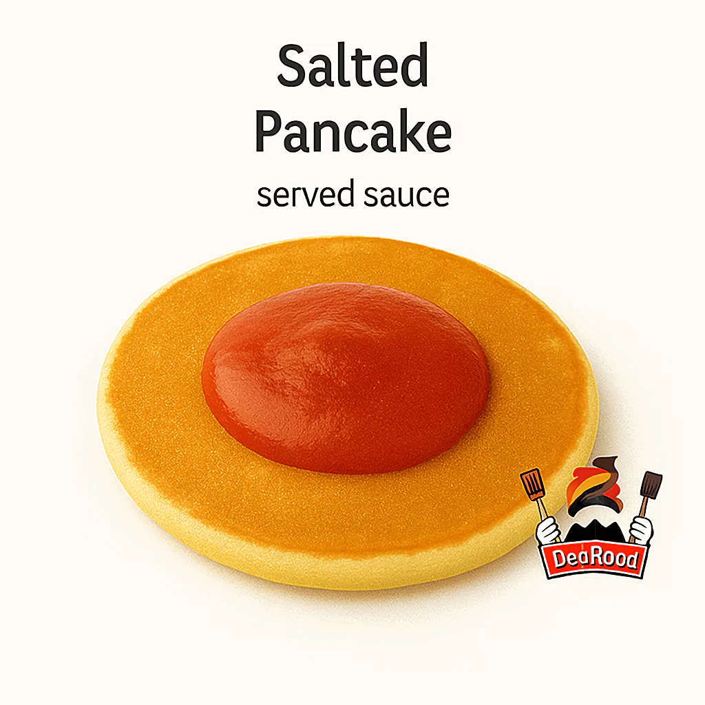 Salted Pancake served sauce